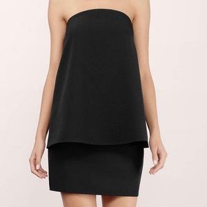 Tobi CURTAIN CALL TIER SHIFT DRESS (BLACK)